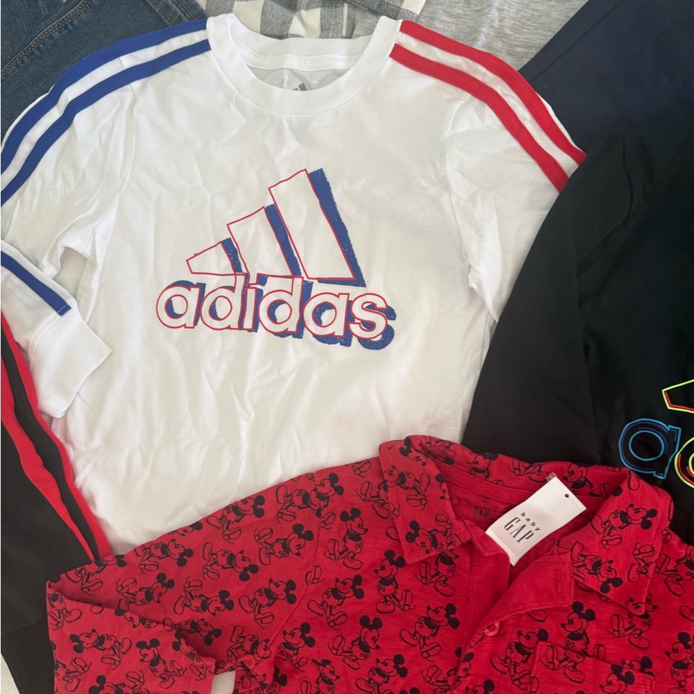 New boys Sz 4 bundle shirt, hoodie, sweatpants adidas, gap, disney, champion - Picture 7 of 10